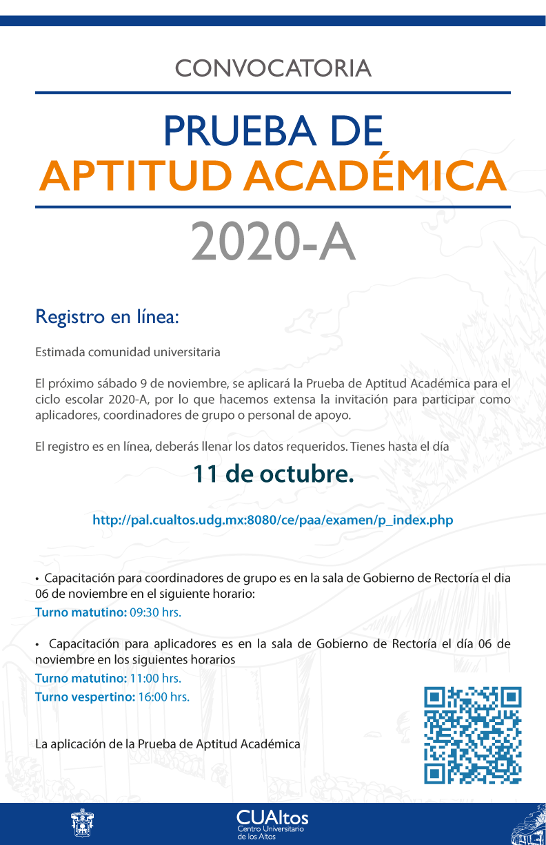 Prueba De Aptitud Academica 2020 A Centro Universitario De Los Altos