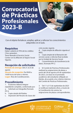 Convocatoria de Prácticas Profesionales 2023-B