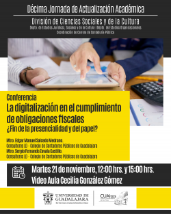 Conferencia La digitalización en el cumplimiento de  obligaciones fiscales ¿Fin de la presencialidad y del papel?