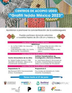 Grafiti Tejido México 2023 - Centros de Acopio UDEG
