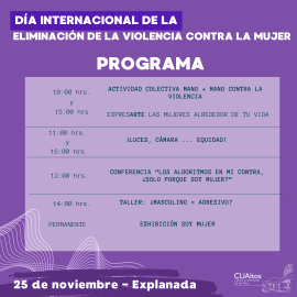 Día internacional de la eliminación de la violencia contra la mujer