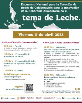 Encuentro Nacional para la Creación de Redes de Colaboración para la Innovación de la Soberanía Alimentaria en el tema de la Leche