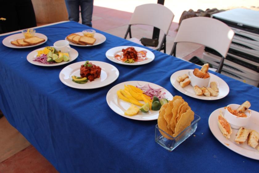 Platillos cocinados por estudiantes