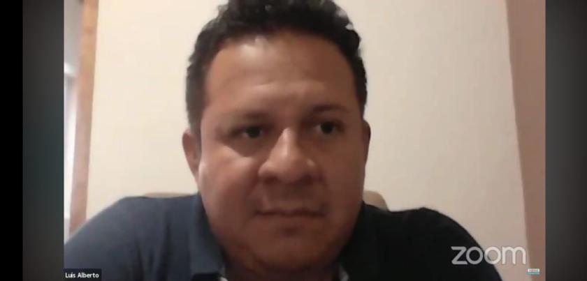 Captura de pantalla de una reunión vía zoom 