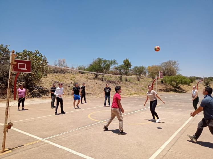 En la imagen un partido de voleybol