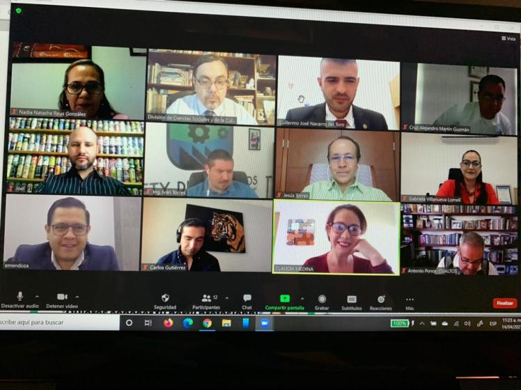 Captura de pantalla de videollamada del Diplomado en Desarrollo de Negocios y Cultura del Emprendimiento.