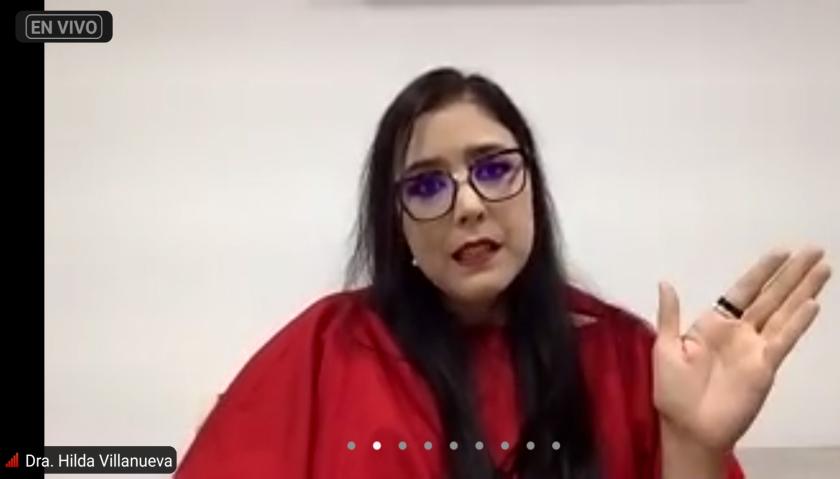 Captura de pantalla de una reunión vía zoom  