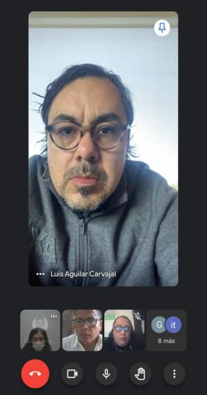 Captura de pantalla de una videollamada.