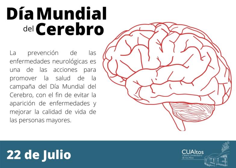 Cartel en el que se lee "Día Mundial del Cerebro".