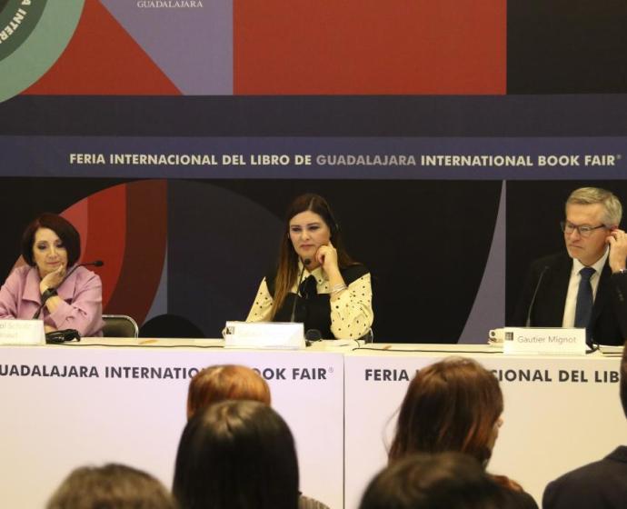 Integrantes de la presentación del balance de la FIL.
