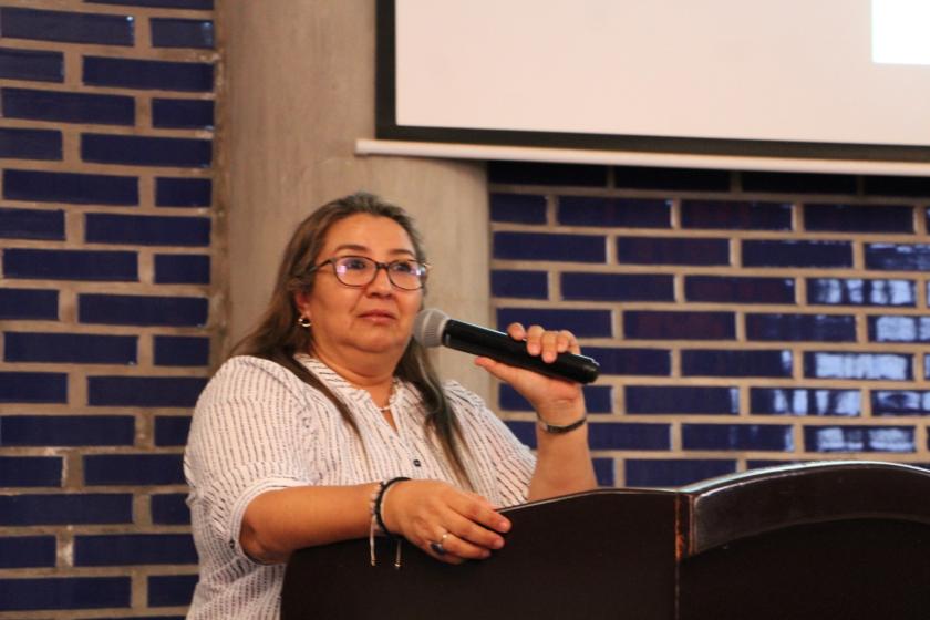 Expositora en las conferencias del "Día de la Rabia".