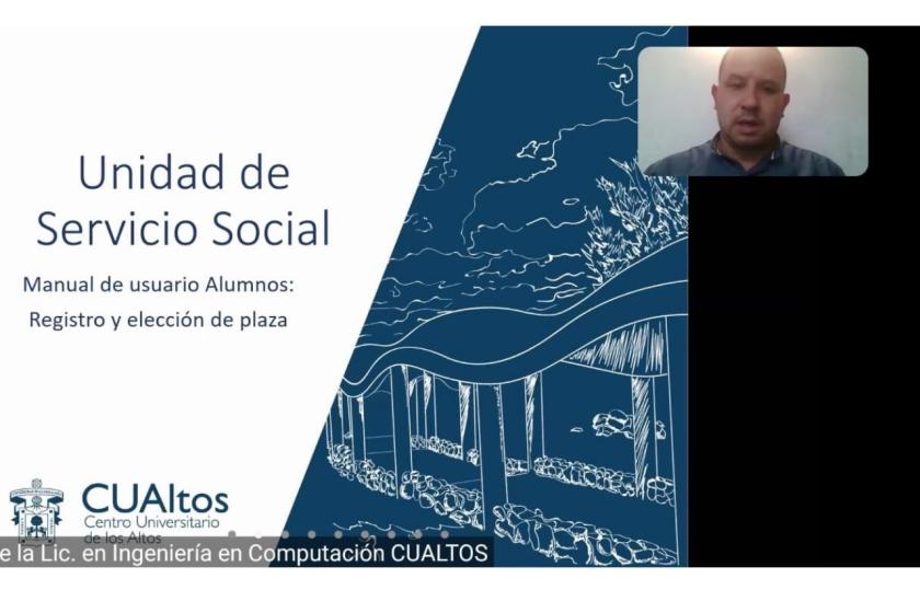 Captura de pantalla en la que se lee "Unidad de Servicio Social".
