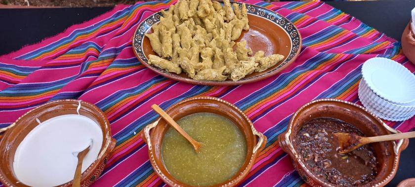 Plano de salsas y crema.