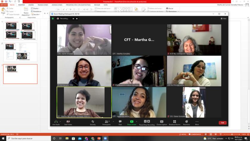Captura de pantalla de una videollamada.