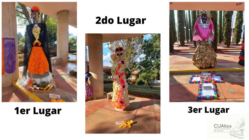 Tres primeros lugares de las catrinas.