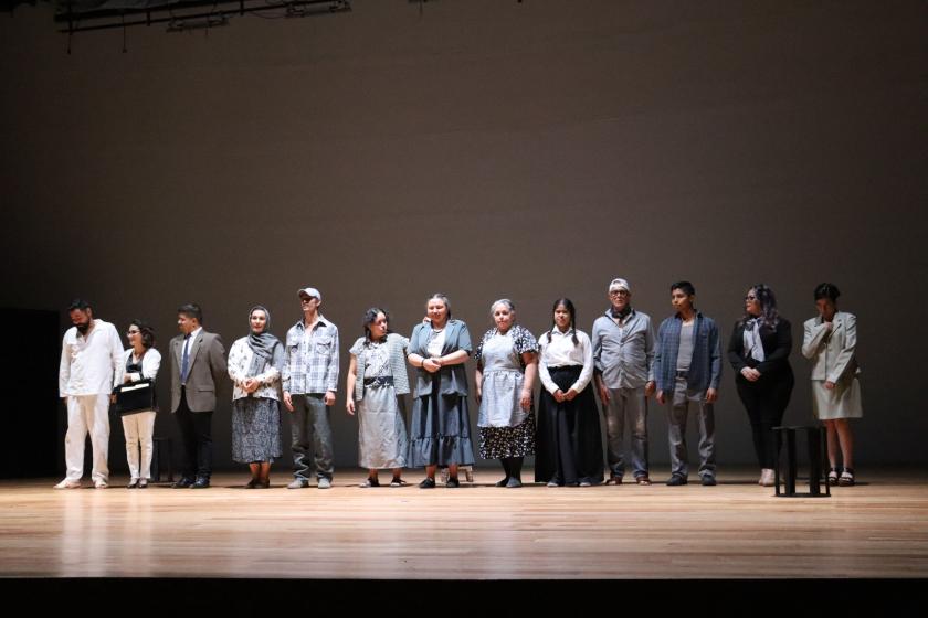 Personajes de la obra de teatro “La fiera del ajusco”.