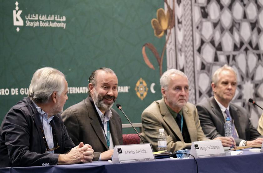 Integrantes del homenaje en memoria de Jorge Luis Chabat Madrid.