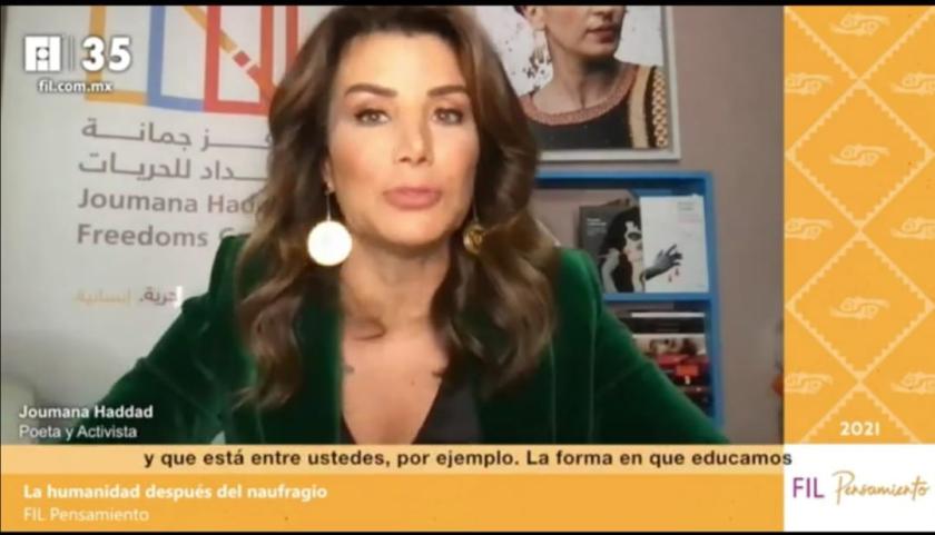 Expositora de la conferencia “La Humanidad después del Naufragio”.