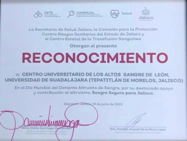 Reconocimiento a CUAltos.