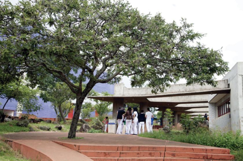 Edificio E y alumnado