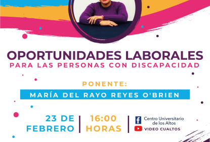 Cartel en el que se lee "OPORTUNIDADES LABORALES PARA LAS PERSONAS CON DISCAPACIDAD".