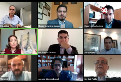 Captura de pantalla de una reunión vía zoom