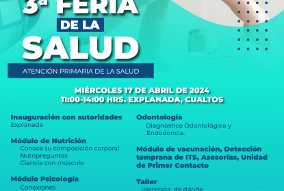 Programa general de la 3ra. Feria de la Salud