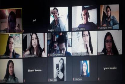 Captura de pantalla de una videollamada.