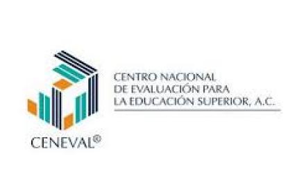 Cartel en el que se lee "CENTRO NACIONAL DE EVALUACIÓN PARA LA EDUCACIÓN SUPERIOR A.C CENEVAL"