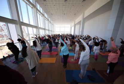 Asistentes del Seminatio de “Alcances y trascendencia del yoga en la actualidad”.