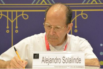 Expositor de la FIL.
