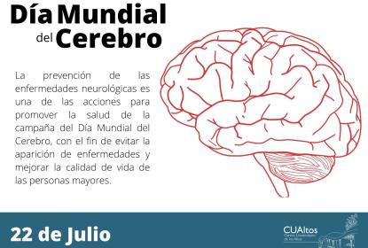 Cartel en el que se lee "Día Mundial del Cerebro".