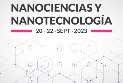 Cartel en el que se lee "3ER FORO NANOCIENCIAS Y NANOTECNOLOGÍA 20-22 SEP 2023".