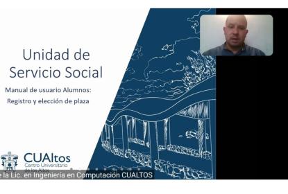 Captura de pantalla en la que se lee "Unidad de Servicio Social".