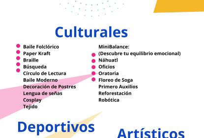 Cartel informativo de los Talleres de Formación Integral 2023-B