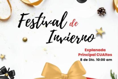 Cartel en el que se lee "Festival de Invierno".