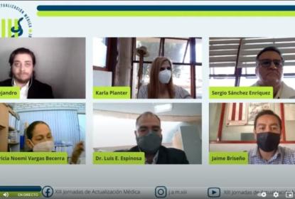 Captura de pantalla de la Inauguración de "Las XIII Jornadas de Actualización Médica".