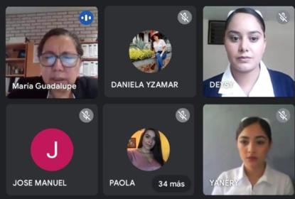 Captura de pantalla de una videollamada.